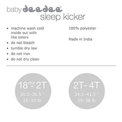 baby deedee Kicker Sleep Sack with Feet, Slate, 18 Months, SK09