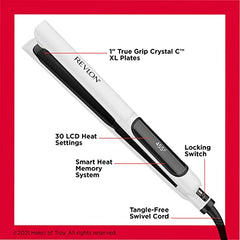 Revlon Crystal C Digital Flat Iron, 1 inch