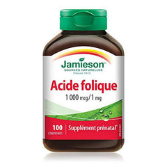 Jamieson Folic Acid 1000mcg 100's 100 Tablets