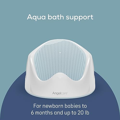 Angelcare Baby Bath Support, Aqua, for Babies Less Than 6 Months of Age (Pack of 1)