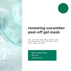 Freeman Cucumber Peel Off Gel Facial Mask, Skin Renewing, 1 Count, 6 fl oz/175 mL