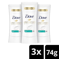 Dove Advanced Care Antiperspirant Stick Deodorant for women with 1/4 moisturizers Unscented for 48 hour protection and soft and comfortable underarms 74 g