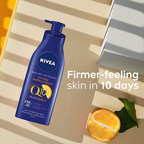 NIVEA Q10+ Firming Body Milk, 473ml | Formulated with 2 antioxidants : Q10 coenzyme + Vitamin C for healthy looking skin