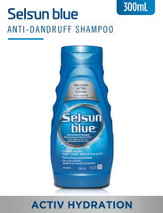 Selsun Blue ACTIV Hydration Anti-Dandruff Shampoo, 300mL, Controls Dandruff and Flaking, Moisturizes Scalp