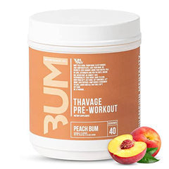 RAW Thavage Pre Workout - Peach Bum | Chris Bumstead Pre Workout Formula, Sports Nutrition Pre-Workout Powders | Men & Womens Preworkout Drink, Energy Powder for Working Out | 40 Servings