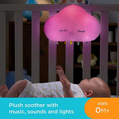 Fisher-Price Baby Sound Machine Twinkle & Cuddle Cloud Soother Crib-Attach Plush with Lights for Infant to Toddler