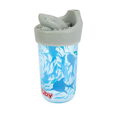 Nuby No Spill 3D Character Sippy Cup with Soft Touch Flo Silicone Top, 12 Ounce, Shark