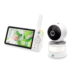 LeapFrog LF915HD Video Baby Monitor with 5” 720p HD LCD Display, 360° Pan & Tilt with 8X Zoom Camera, Color Night Vision, Night Light, Two-Way Intercom, Smart Sensors