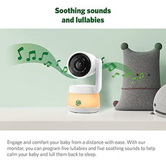 LeapFrog LF925-2HD 1080p WiFi Remote Access 360 Degree Pan & Tilt 2 Camera Video Baby Monitor with 5” High Definition 720p Display, Night Light, Color Night Vision (White) One Size