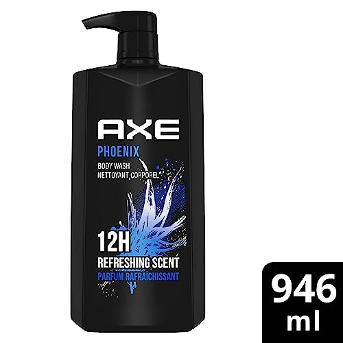 AXE Phoenix Body Wash for a 12H refreshing scent Crushed Mint & Rosemary men's body wash with 100% plant-based moisturizers 946 ml