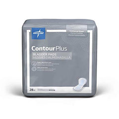 Medline ContourPlus Bladder Control Pad for Incontinence, Ultimate, 8" x 17", 28 per bag