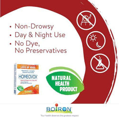 Boiron Homeovox, 60 Tablets, Homeopathic Medicine for hoarseness, loss of voice, laryngitis and strained vocal chords