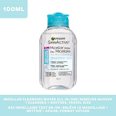 Garnier SkinActive Micellar Cleansing Water All-in-1 Cleanser & Waterproof Makeup Remover, 3.4 Fluid Ounce