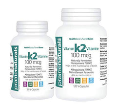 Prairie Naturals Vitamin K2 - Mk-7 100 Mcg 120 count