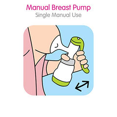 MAM Manual Breast Pump, Portable Breast Pump with Easy Start Anti-Colic Baby Bottle, 1-Count