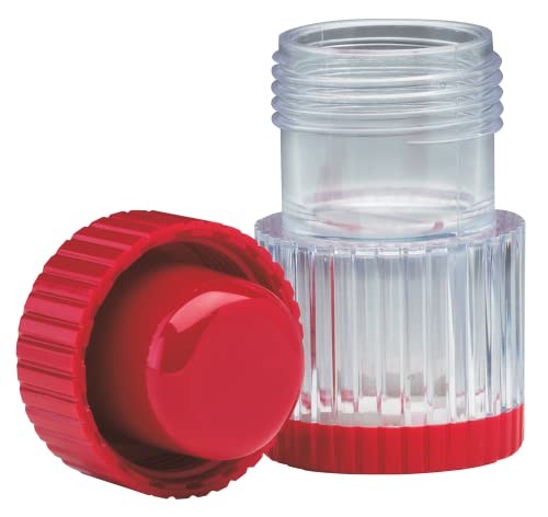 Acu-Life Pill Crusher and Grinder, Crushes Pills, Vitamins, Tablets, Stainless Steel Blade, Includes Storage Container, Transparent/Red 1 Count (Pack of 1)