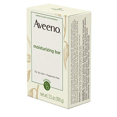 Aveeno Moisturizing Bar Soap with Colloidal Oatmeal for Dry Skin, Unscented (Packaging May Vary)