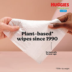 HUGGIES Baby Wipes, Huggies Natural Care Refreshing, SCENTED, Hypoallergenic, 3 Flip-Top Packs, 168 Count