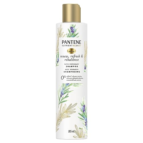 Pantene NUTRIENT BLENDS Rosemary SULFATE FREE SHAMPOO, 285 mL, White,Green,Lavendar