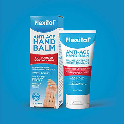 Flexitol Anti-Age Hand Balm - Contains Plantago Lanceolata - Improves Skin Elasticity and Reduces Dark Age Spots, 40g