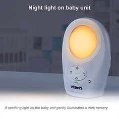 VTech DM1211-2 Enhanced Range Digital Audio Baby Monitor with Night Light, 2 Parent Units, Silver & White