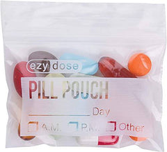 Ezy Dose Disposable Pill, Vitamin, and Medicine Organizer Pouches, Zippered Seal Bags, 100 Count