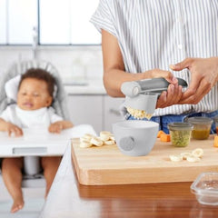 Skip Hop Baby Food Maker, Easy Prep Food Press Set, Grey