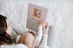 Pearhead Hello Beautiful, First 5 Years Baby Memory Book with Photo Insert, Pink