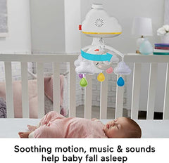 Fisher Price Sound Machine Calming Clouds Mobile & Soother Convertible Crib to Tabletop with Music & Lights for Newborn to Toddler