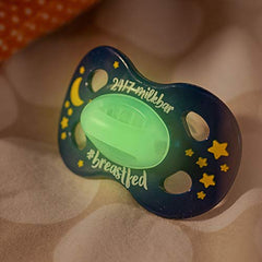 Medela Baby Pacifier | Day and Night Glow in the Dark | 18+ Months | 2-Pack, Lightweight | BPA-Free | Supports Natural Suckling | Eat Local and 24/7 Milkbar