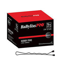 BaBylissPRO 2.75 Inch Extra-Long Crimped Bobby Pins, Brown