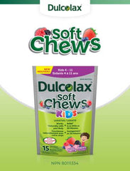 Dulcolax Soft Chews, Wild Berry, Dependable, Predictable, and Gentle, Laxatives for Fast Occasional Constipation Relief, Vegan, Stimulant-Free, Gluten-Free, For Kids Ages 4 & Over - 15 ct, Pink