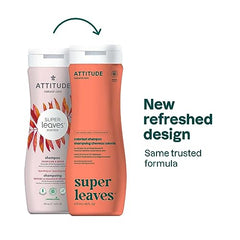 ATTITUDE Super Leaves, Hypoallergenic Natural Color Treated Hair Shampoo, 473 ml (Pack of 1)