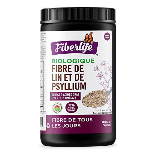 Fiberlife Organic Psyllium Flax Fiber, 400gm