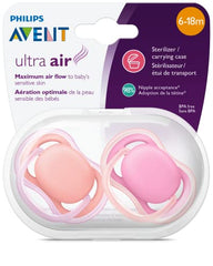 Philips Avent Ultra Air Pacifier 6-18m, pink/peach, 4 pack, SCF245/42