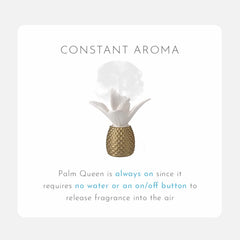 Ellia Palm Queen Porcelain Aroma, Cordless Pineapple Essential Oil Diffuser, Gold