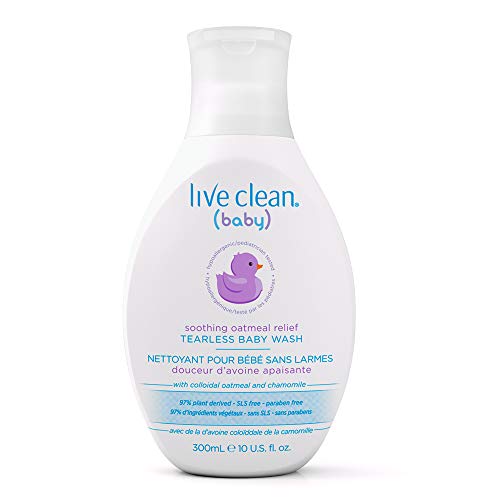 Live Clean Baby Soothing Oatmeal Relief Tearless Baby Wash, 300 mL