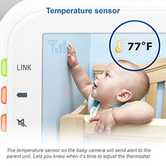 VTech VM3252-2 Digital Video Baby Monitor with 2.8" LCD 2 Cameras and Automatic Night Vision, 1 Count, White