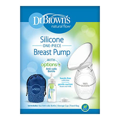 Dr. Brown's Silicone One-Piece Breast Pump, Blue