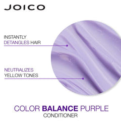 Joico Color Balance Purple Conditioner, Protection for Colour Treated Hair, Shields Damaged Hair, with Keratin and Green Tea Extract