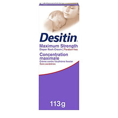 Desitin Diaper Rash Cream for Baby, Zinc Oxide Cream, Maximum Strength, 113g