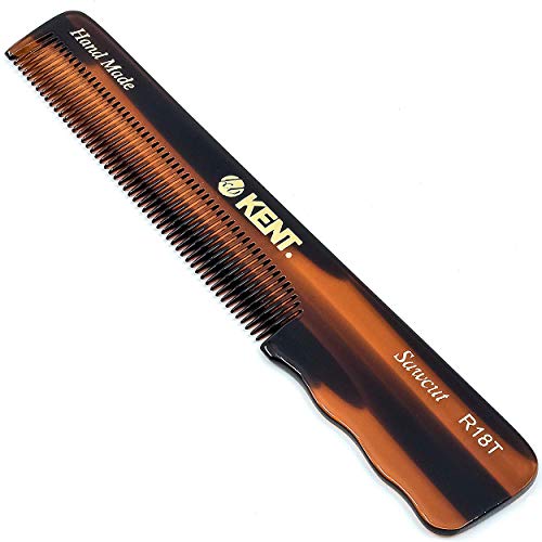 KENT Kent Comb, Pocket Comb With Thumb Grip, Fine (136mm/5.3in), 1 Count