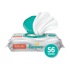 Pampers Baby Wipes Multi-Use Fragrance Free 1X Pop-Top Packs 56 Count