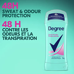 Degree Antiperspirant Stick for 48 Hour Sweat & Odour Protection Sheer Powder Deodorant for Women keeps you feeling fresh & dry 74 g