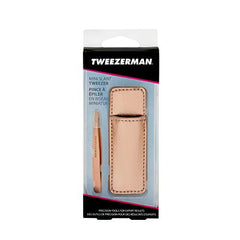 Tweezerman Rose Gold Mini Slant Tweezer with Case, 1 Count (1254-R)