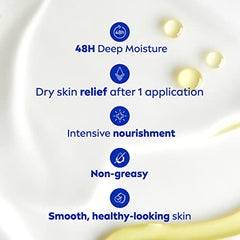 NIVEA Nourishing Body Milk | 48H Smoother Skin, 625ml (Packaging May Vary)