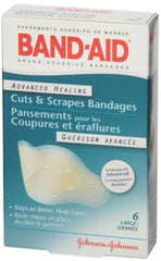 Band-Aid Hydrocolloid Bandages Large, Waterproof Adhesive Blister Cushions, Hydro Seal, 6 Bandages