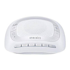 HoMedics SS-2025 White Noise Sound Machine | Portable Sleep Therapy for Home, Office, Baby & Travel | 6 Relaxing & Soothing Nature Sounds, Battery or Adapter Charging Options, Auto-Off Timer , Silver