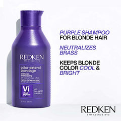 REDKEN Blondage Color Depositing Purple Shampoo For Blonde Hair | Hair Toner | For Blonde & Color Treated Hair | Neutralizes Brassy Tones In Blonde Hair | With Citric Acid