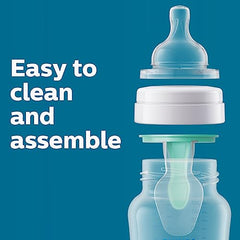 Philips Avent Anti-colic Baby Bottle with AirFree Vent Newborn Gift Set With Snuggle, Clear, SCD306/10